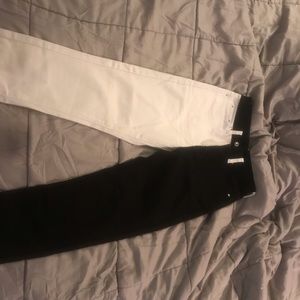 Black and white jeans